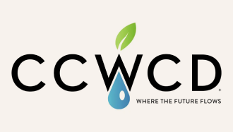 Logo of the Central Colorado Water Conservancy District, abbreviated as CCWCD