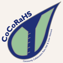 Logo of CoCoRaHS, Community Collaborative Rain, Hail, & Snow Network